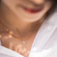 6 Chains Pear Sharped Diamond Necklace