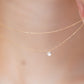 Solitaire Diamond Double Cut Ball Chain Necklace