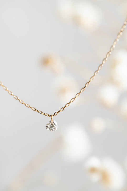 Heart Shaped Diamond Necklace