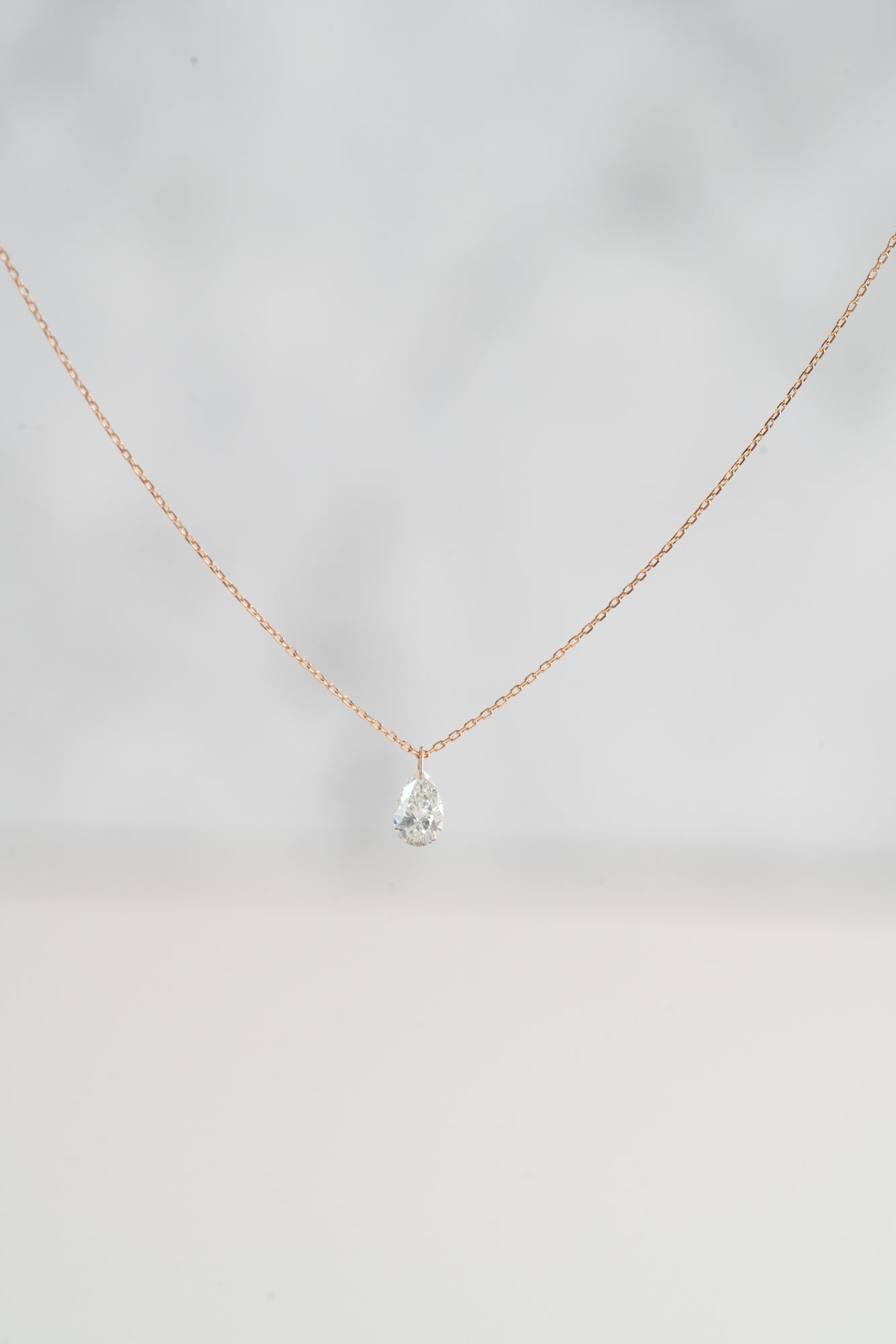 Pear Shaped Diamond Necklace