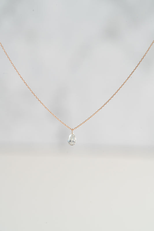 Pear Shaped Diamond Necklace